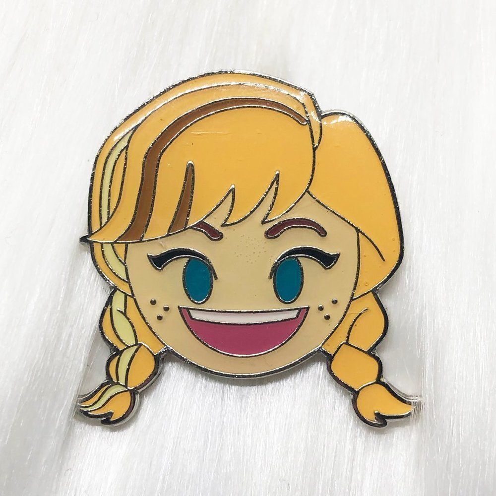 🔮 5/$25‎ Disney Frozen Anna Smiling Emoji Pin
